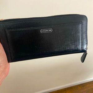 Vinyl coach wallet